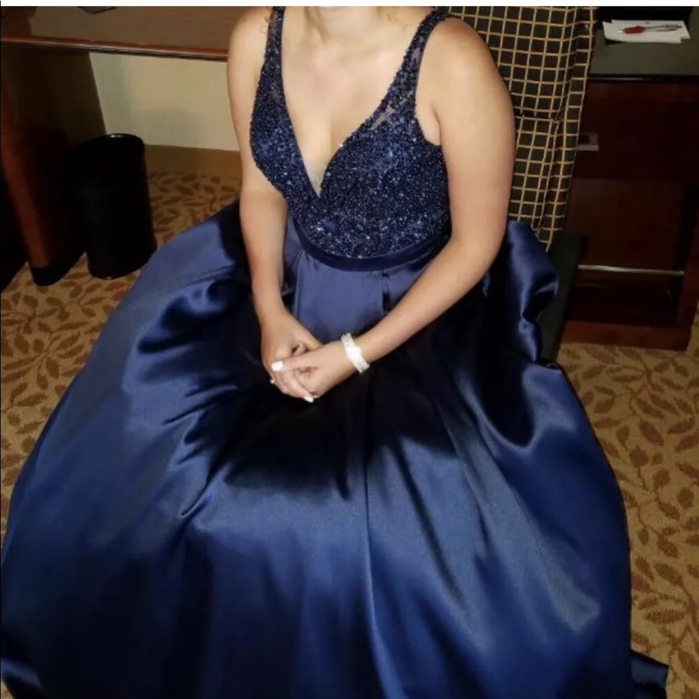 Karishma Creations Navy Dress w/ Pockets!!!